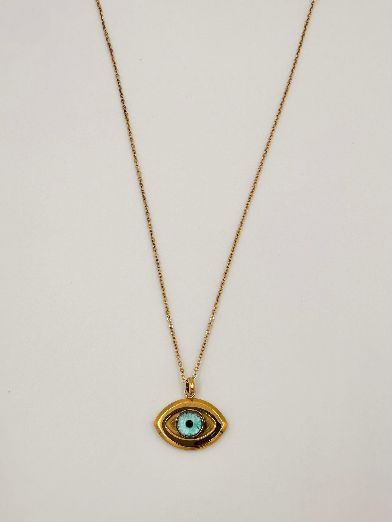 Çelik göz kolye gold 40-45 cm 00643