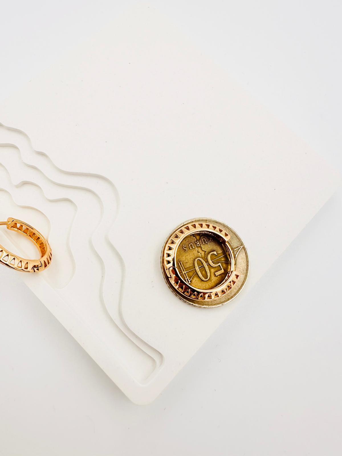 PURE seri gold halka küpe 00870