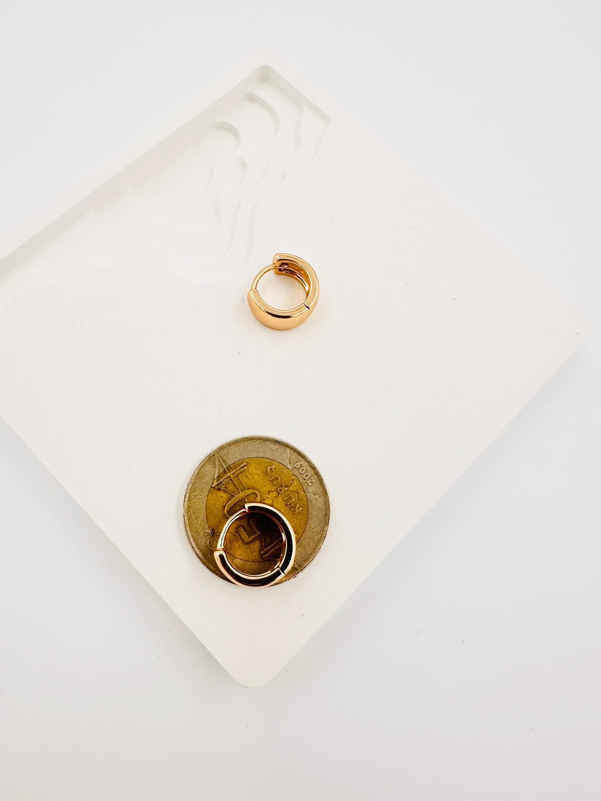 PURE seri gold mini kalın küpe 00867