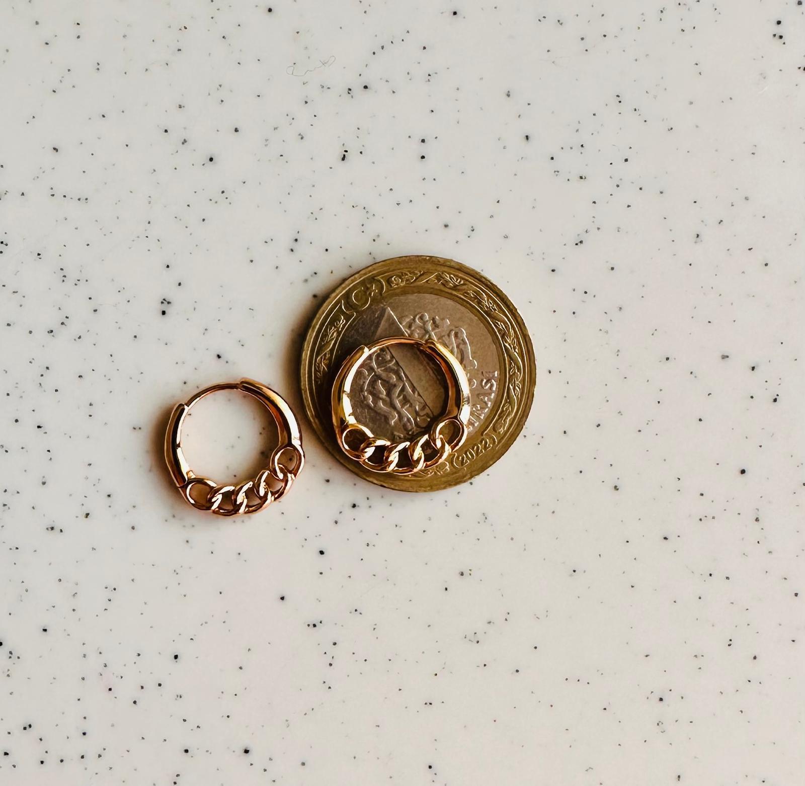 VIP gold mini halka detay küpe 00854