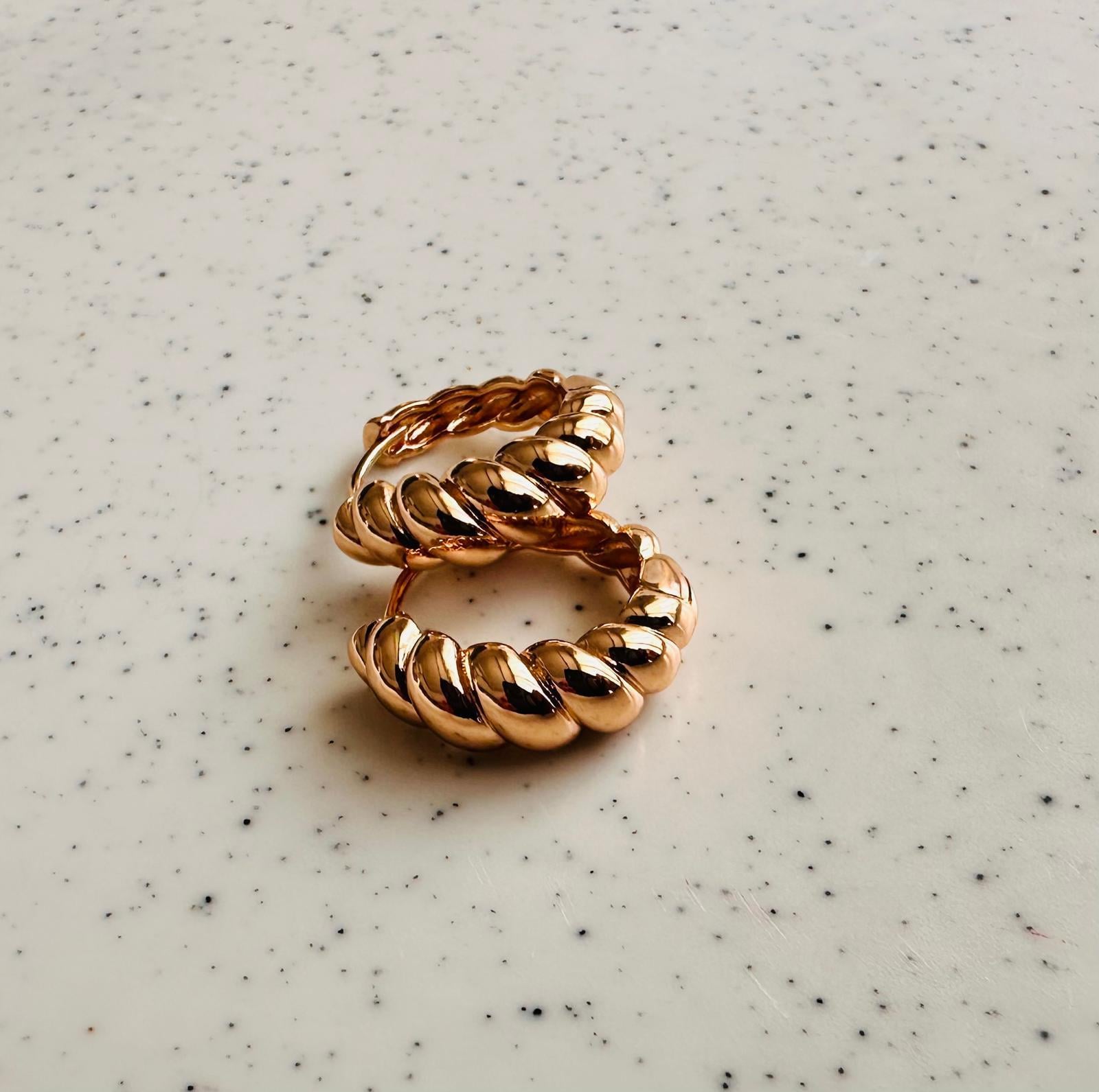 VIP gold nostalji mini halka küpe 00858