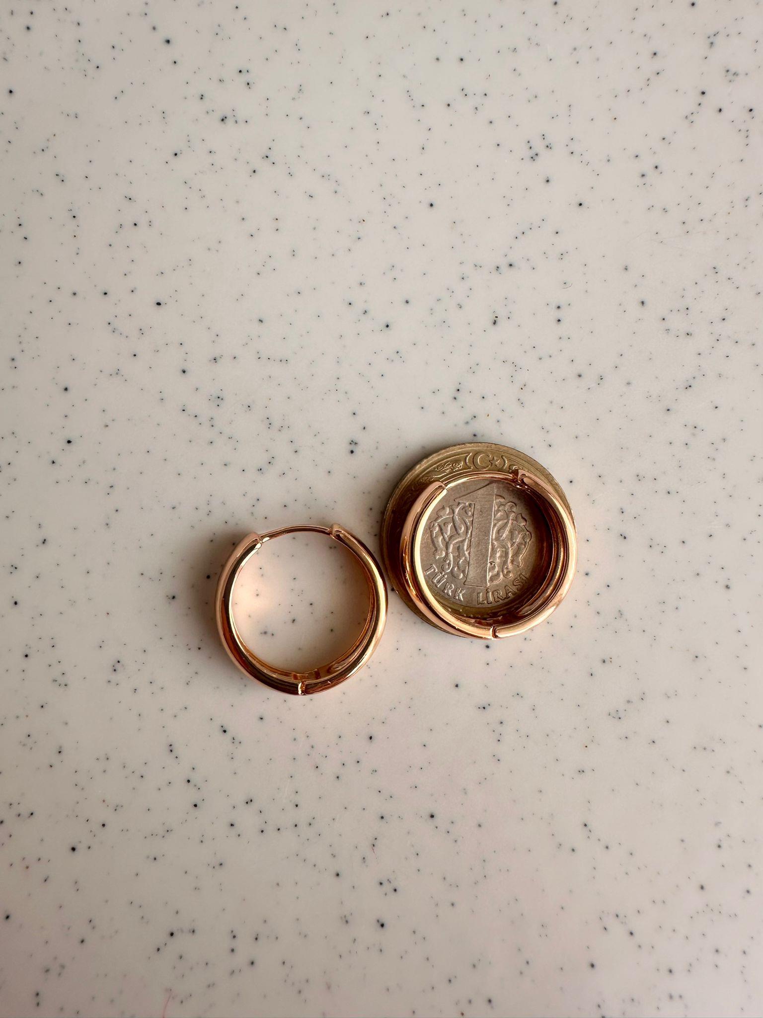 VIP gold orta kalın küpe 00861