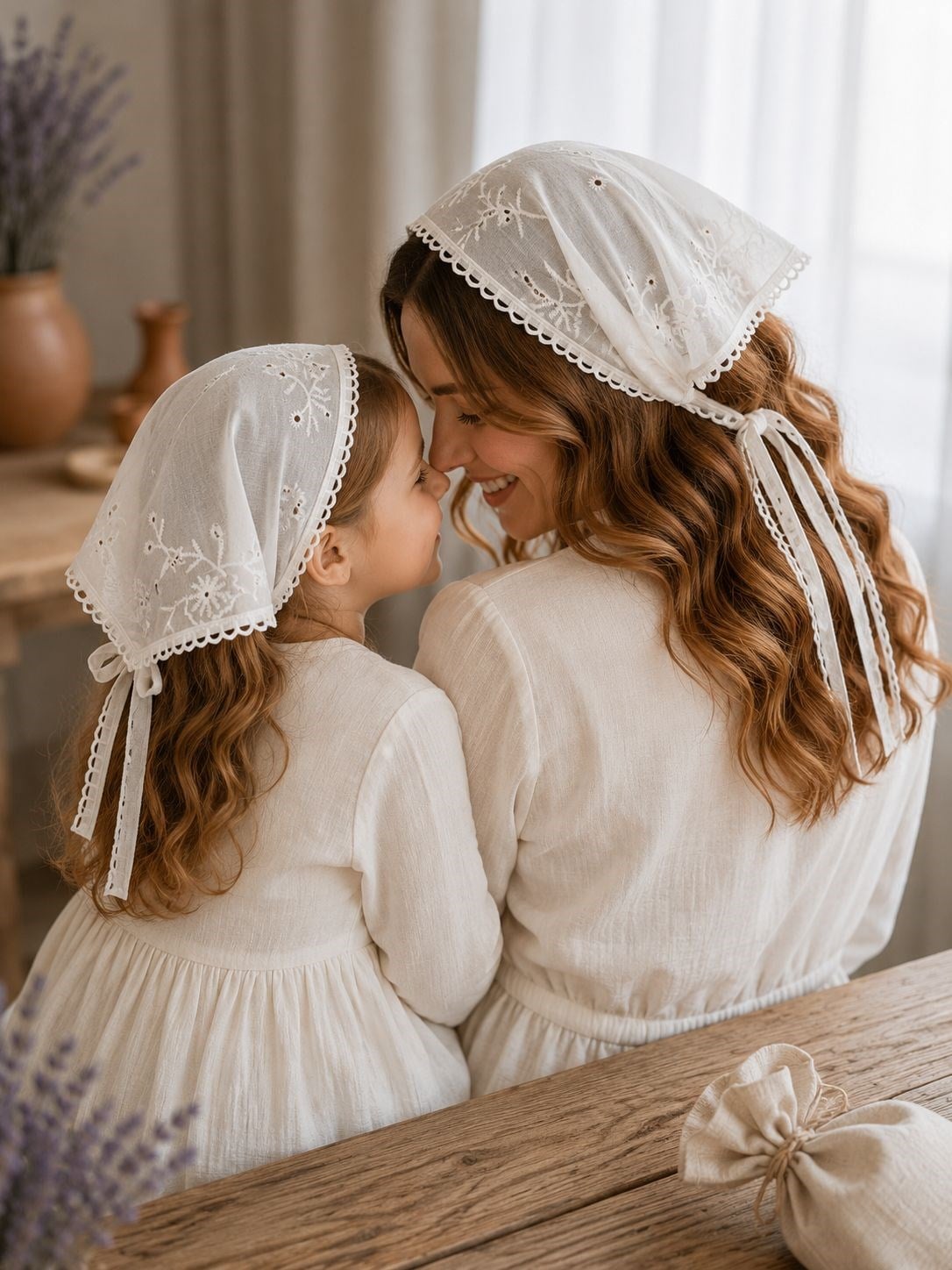 Anne Bebek Çocuk Üçgen Bandana | Pamuklu Bağlamalı Fisto Bandana Standart Ölçü