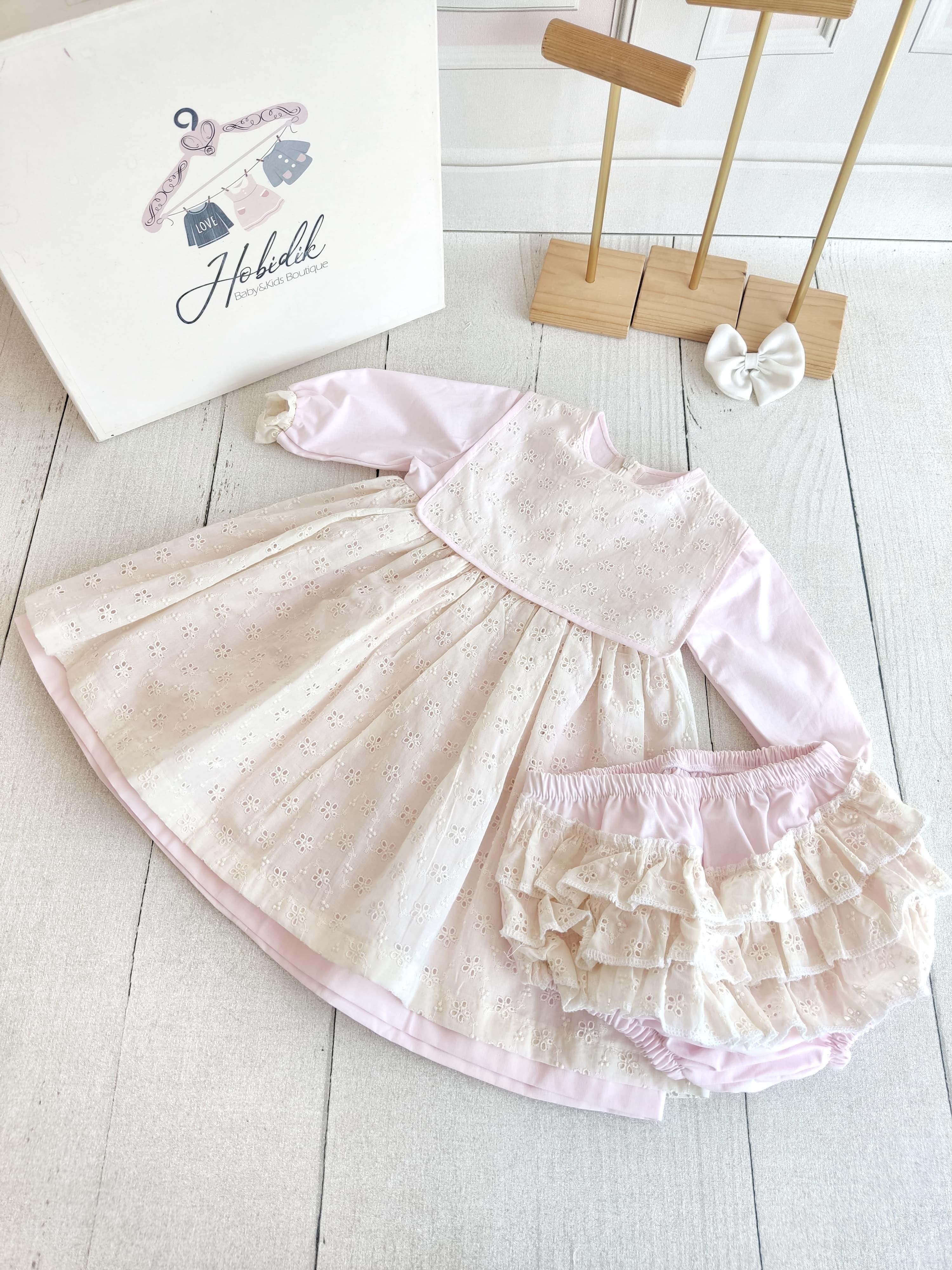 Fistolu Önlüklü Elbise Set