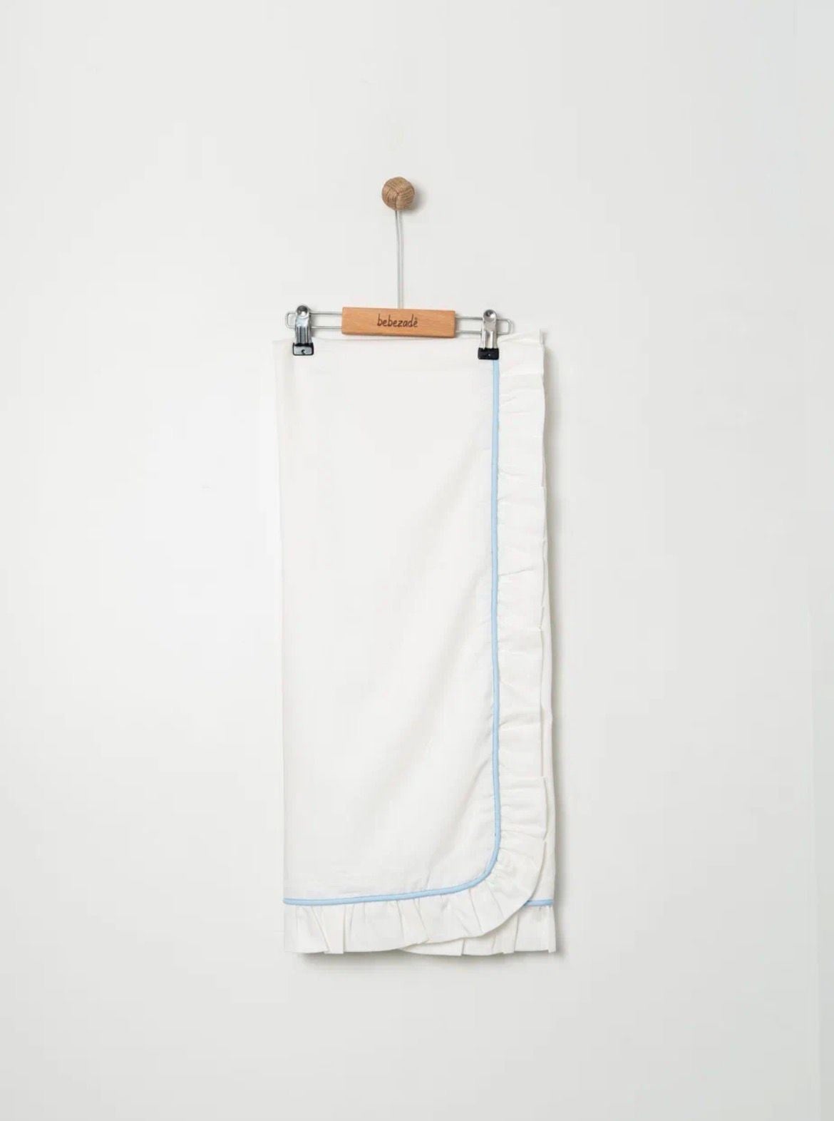 Kişiye Özel Bebe Mavi Biyeli Kravatlı Yenidoğan Tulum Battaniye & Yastık Seti