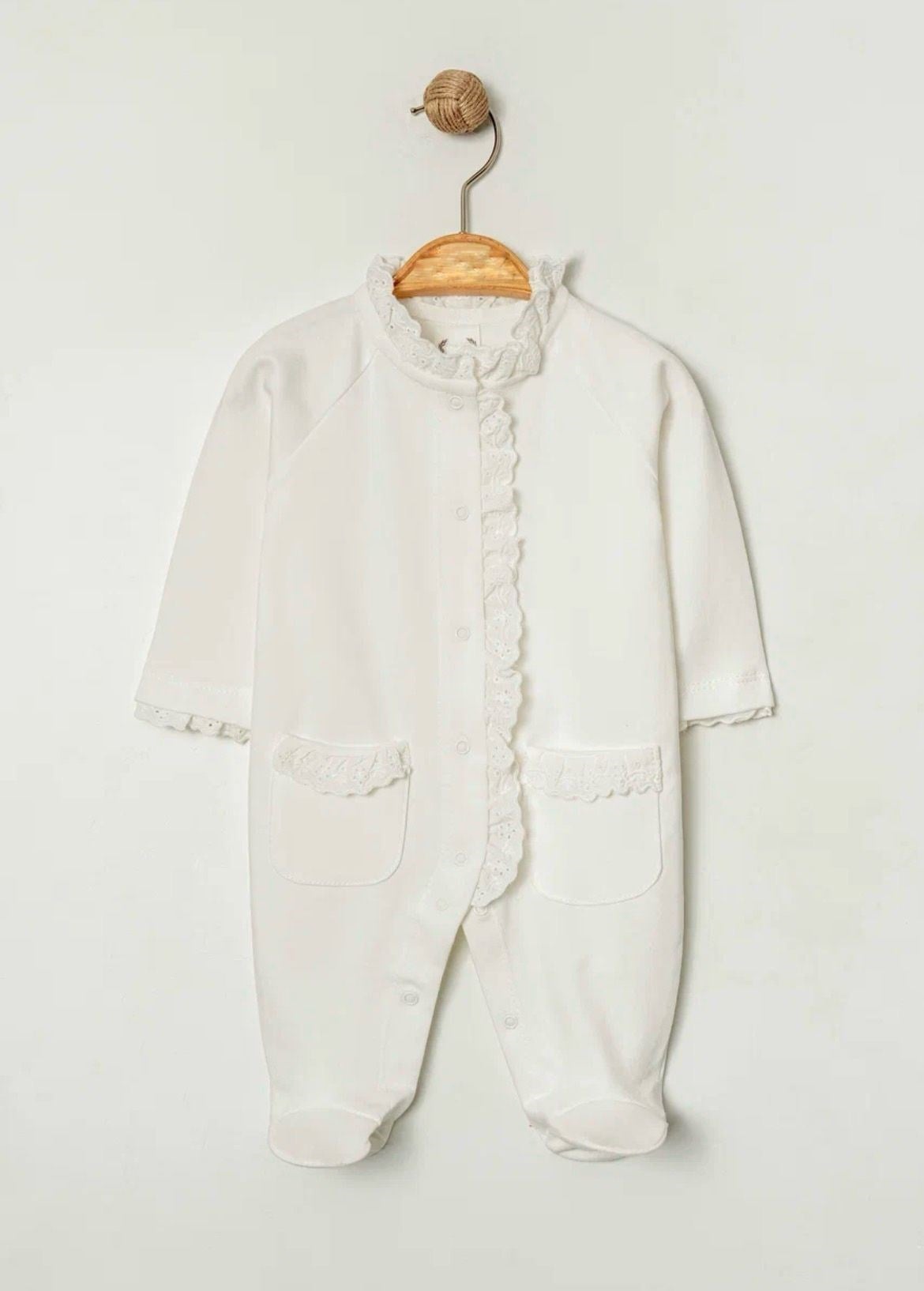 Kız Bebek Fistolu Penye Tulum Set