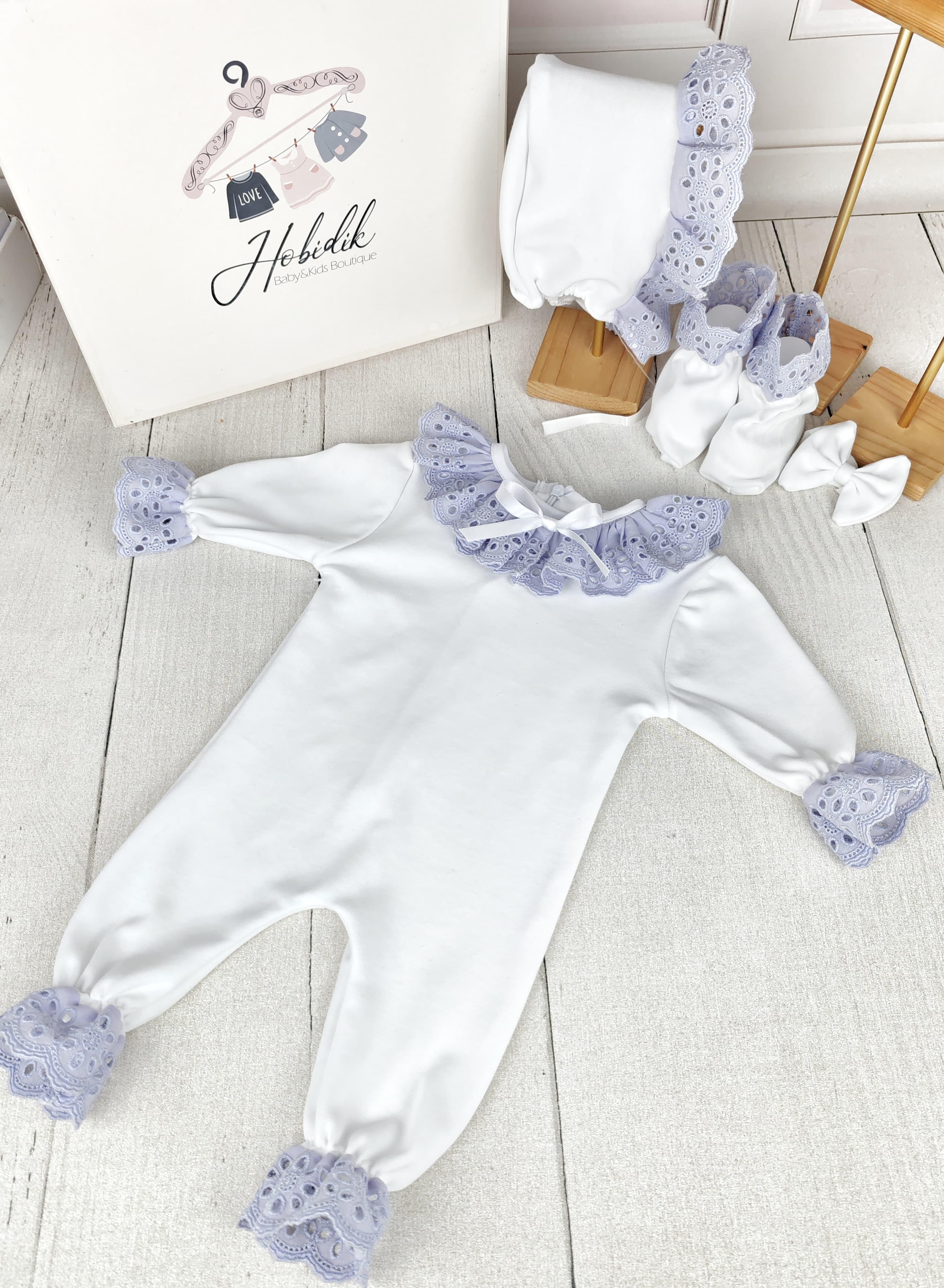 Lila Fisto Yakalı Tulum Set 