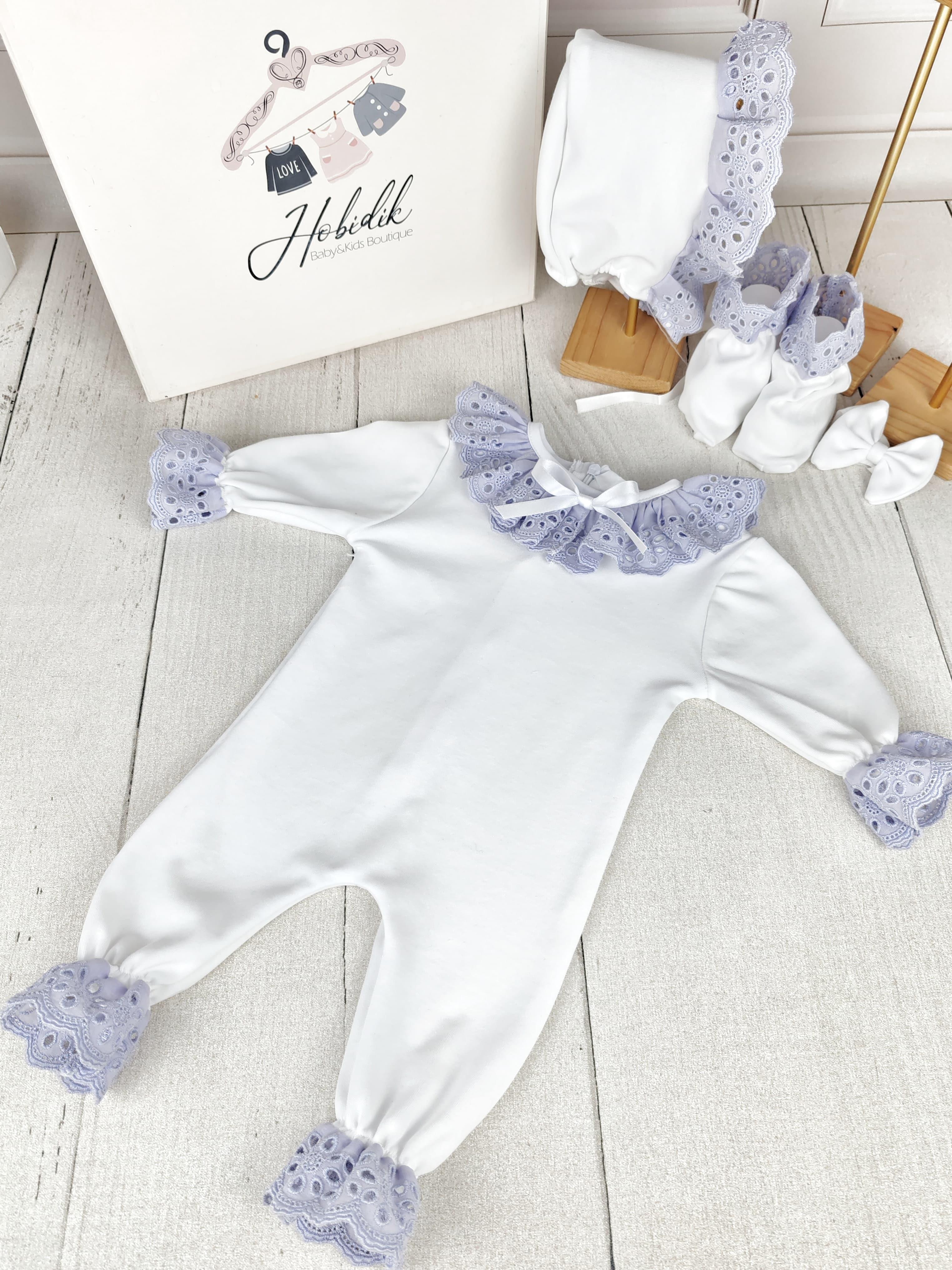 Lila Fisto Yakalı Tulum Set 