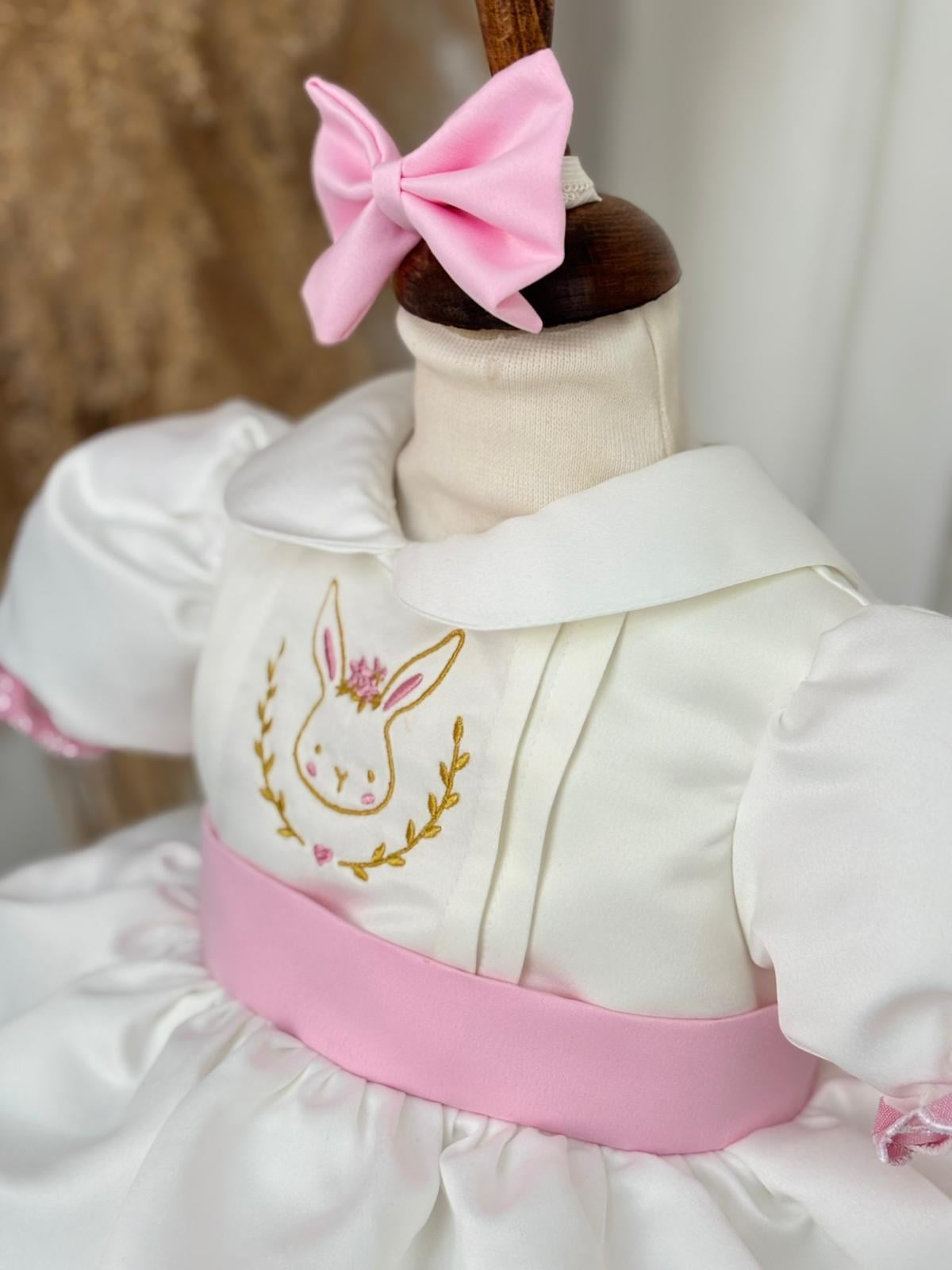 Embroidered Rabbit Detailed Birthday Dress
