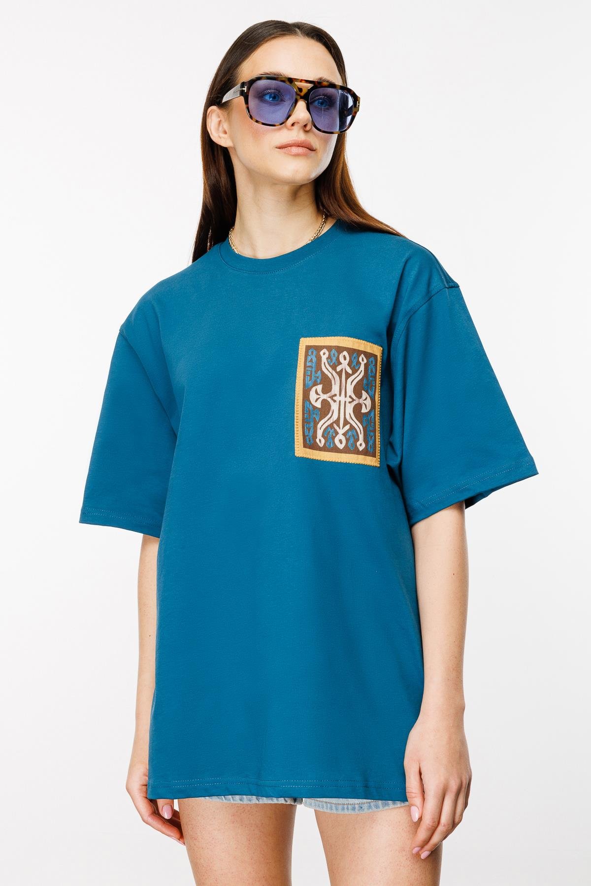 Ancient Tribes Oversize Tshirt - Petrol