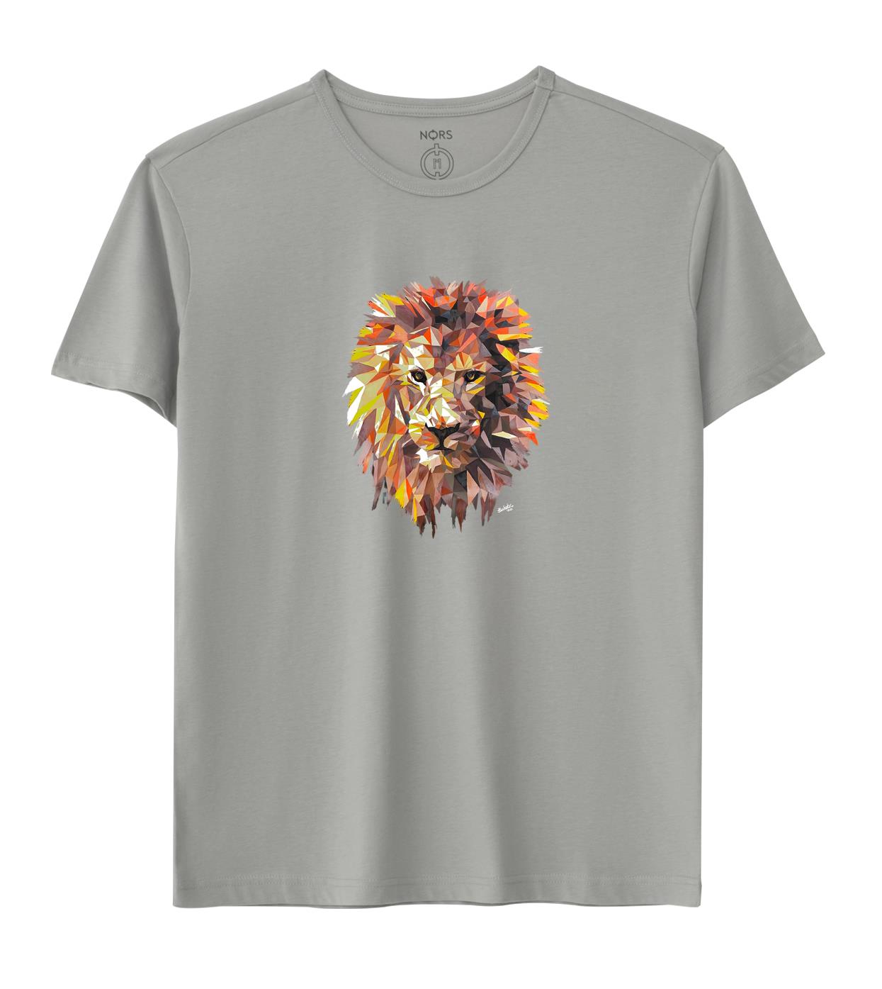 Aslan Tshirt Açık Gri
