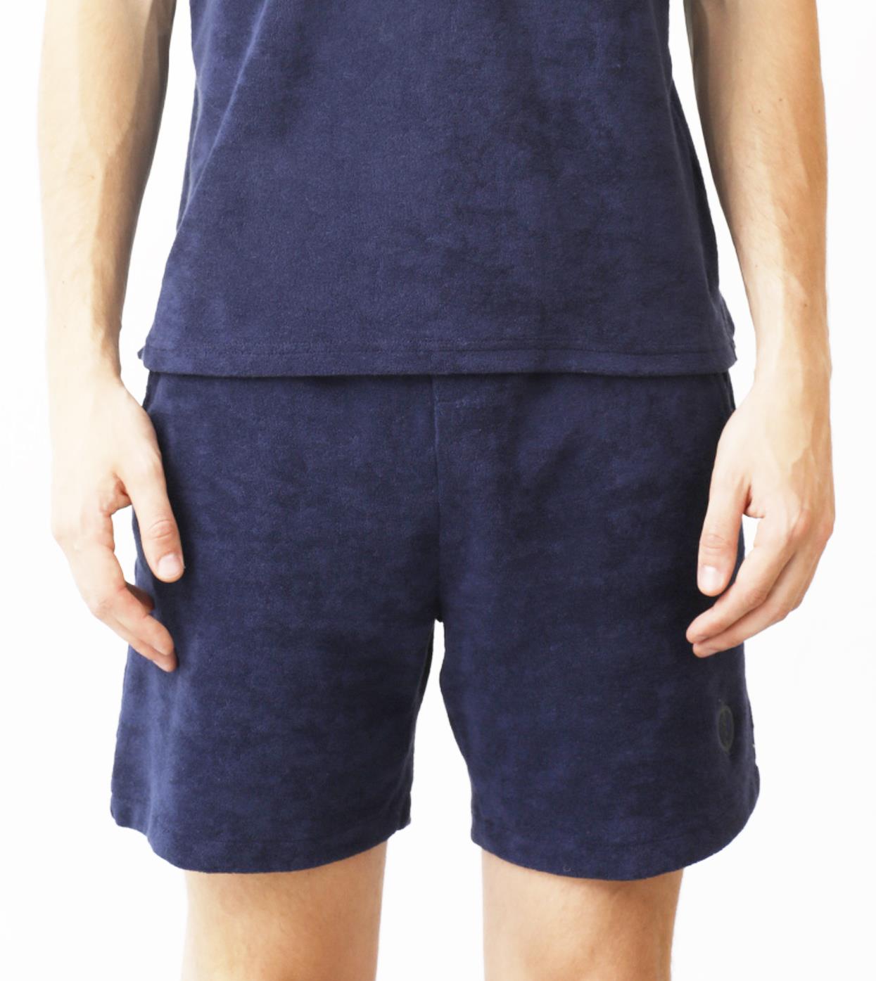 Havlu Kumaş Erkek Şort - Lacivert