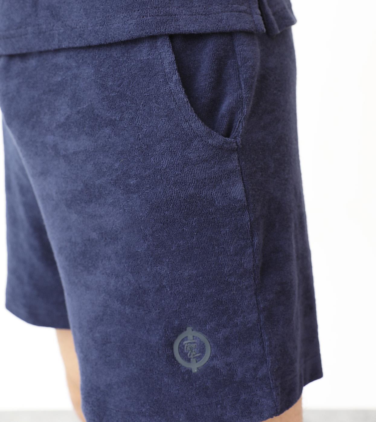 Havlu Kumaş Erkek Şort - Lacivert