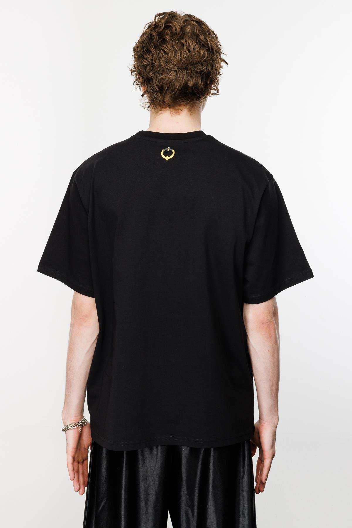 Nordic Hipster Oversize Tshirt - Siyah