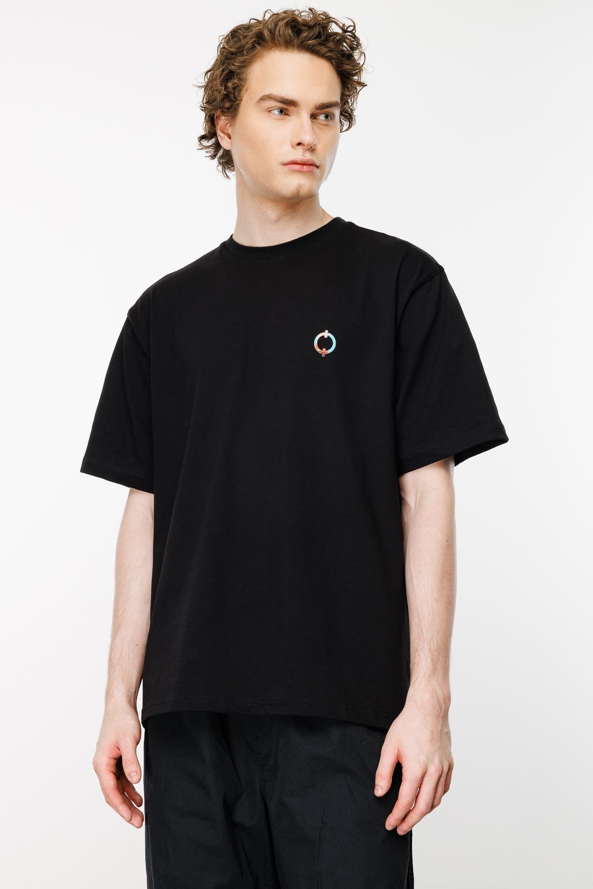 Sailing Ship Oversize Tshirt - Siyah