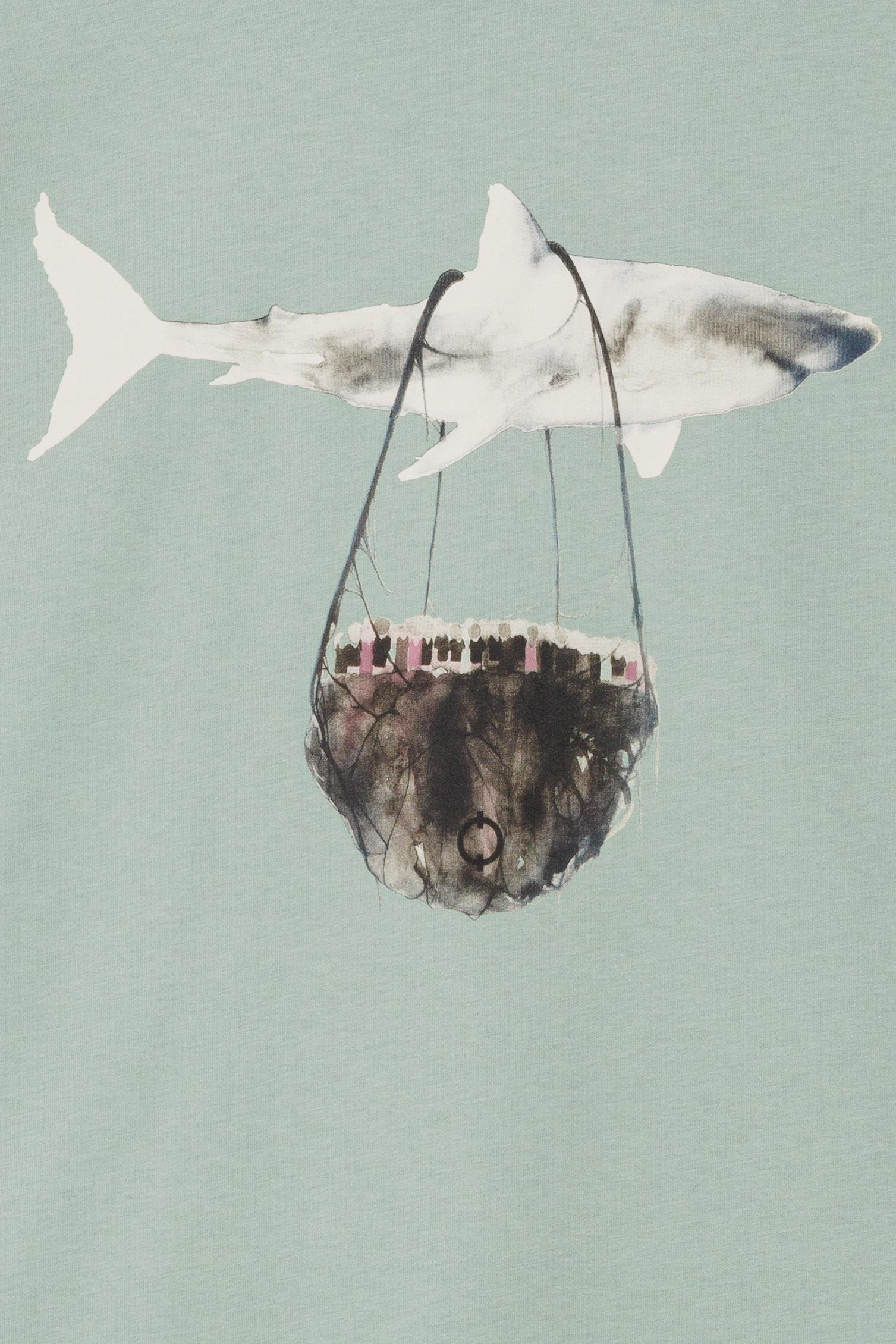 Shark Flys Regular Tshirt - Mint Yeşili