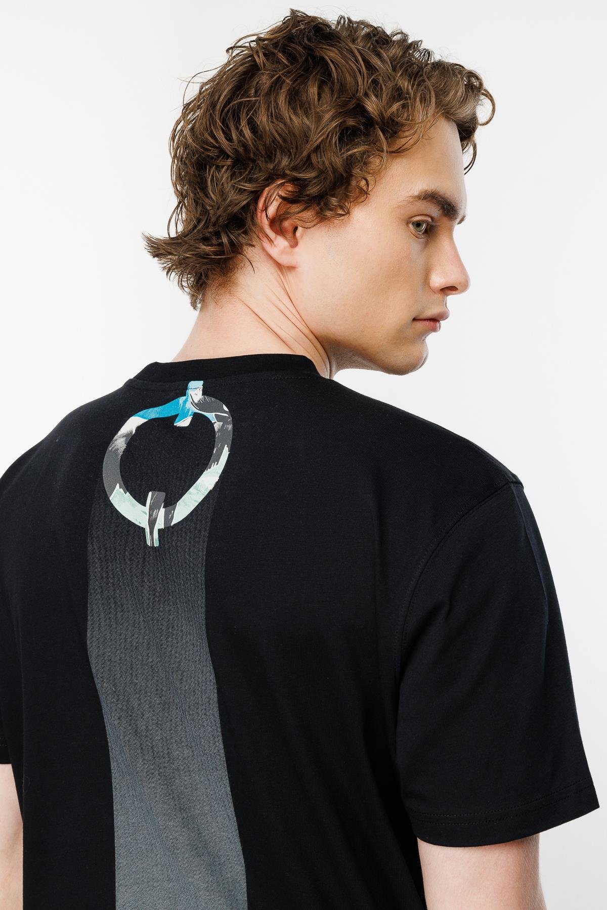 Sports Logo Regular Tshirt - Siyah