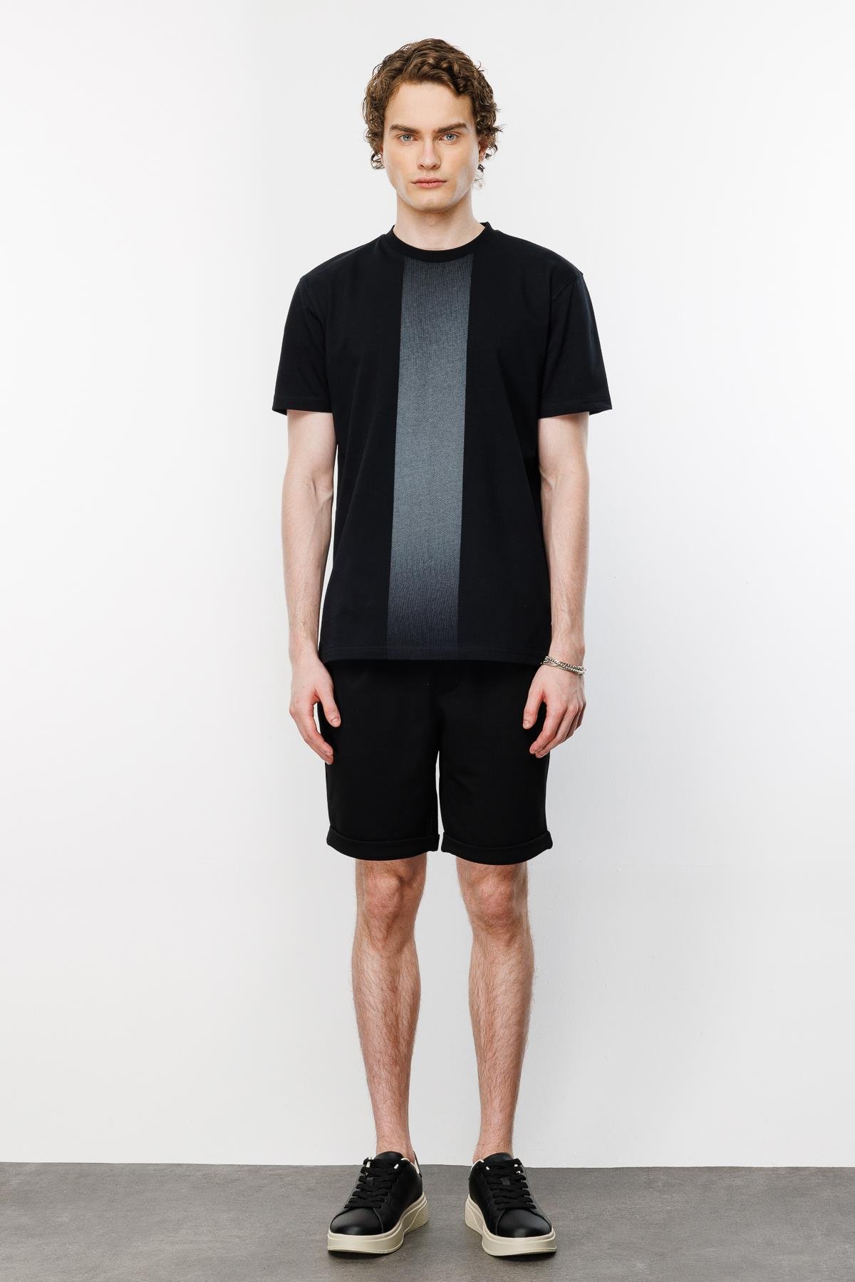 Sports Logo Regular Tshirt - Siyah