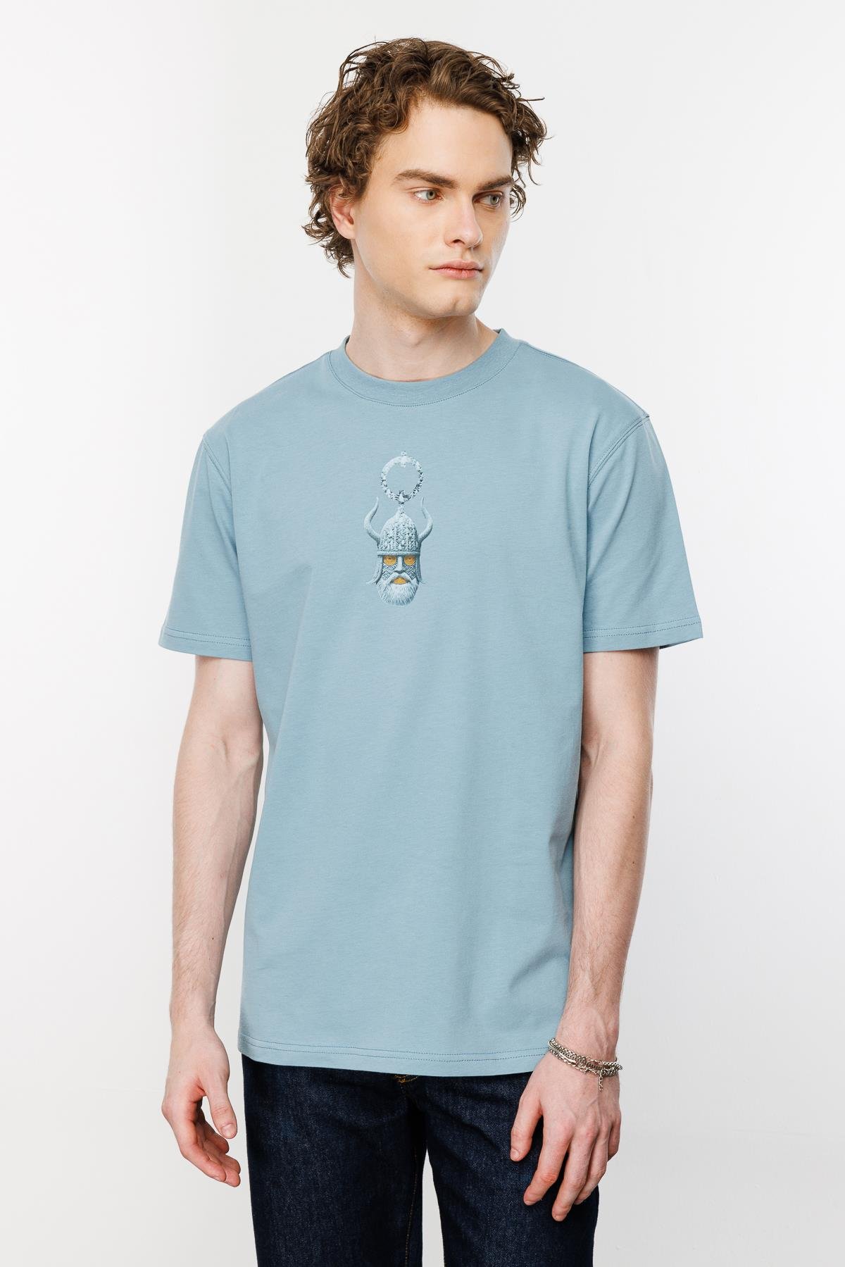 Valhallah Guardian Regular Tshirt - Buz Mavi