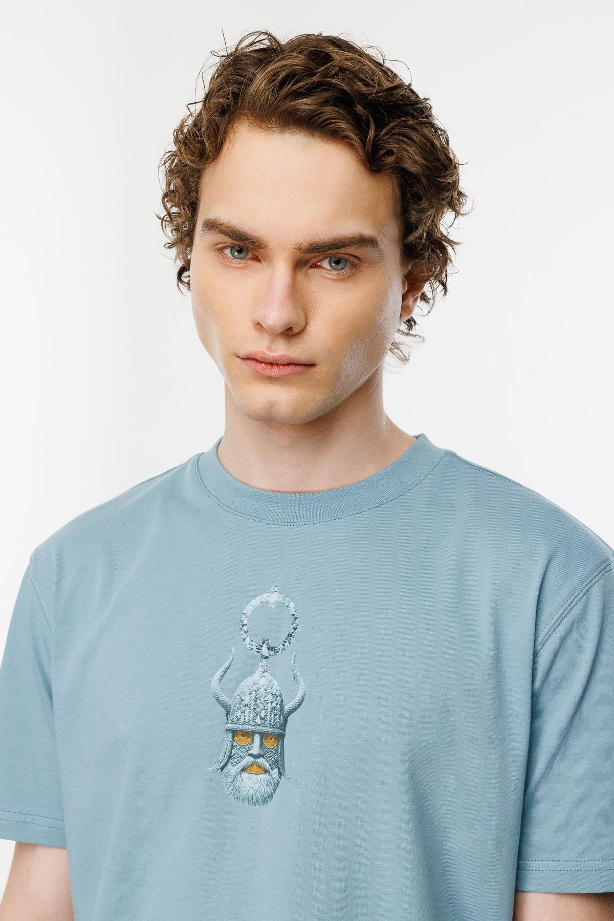 Valhallah Guardian Regular Tshirt - Buz Mavi