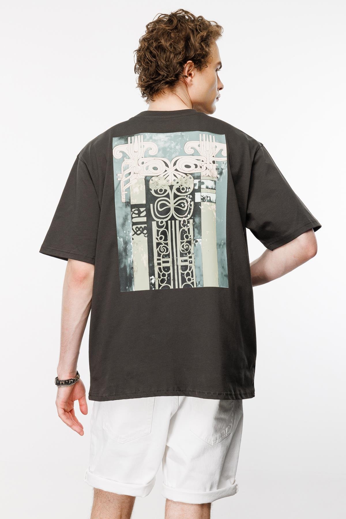 Viking Temple Oversize Tshirt - Füme