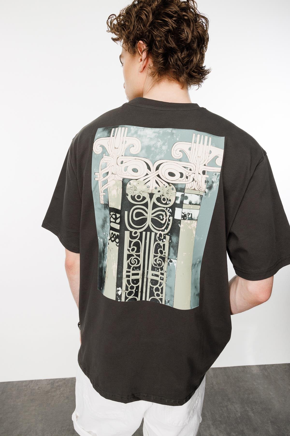 Viking Temple Oversize Tshirt - Füme