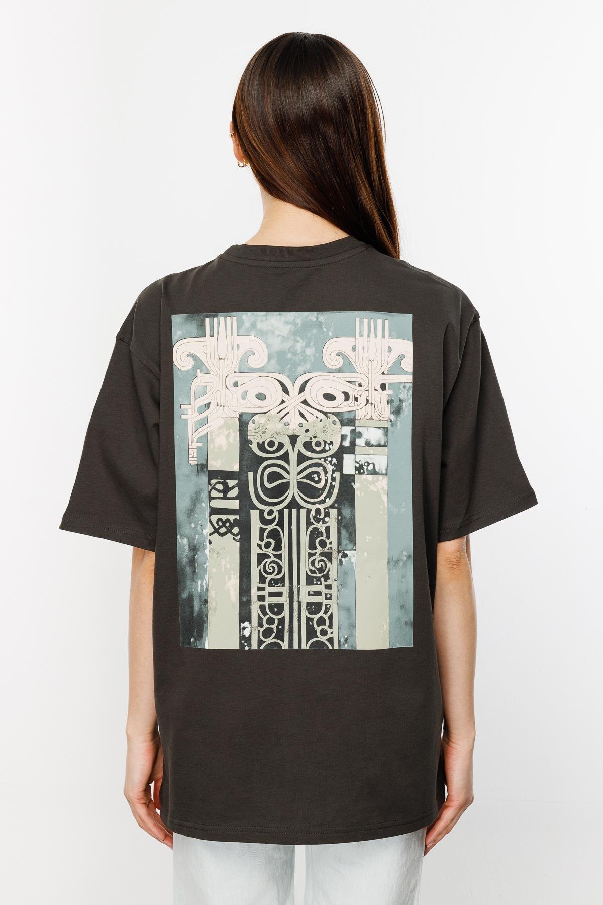 Viking Temple Oversize Tshirt - Füme