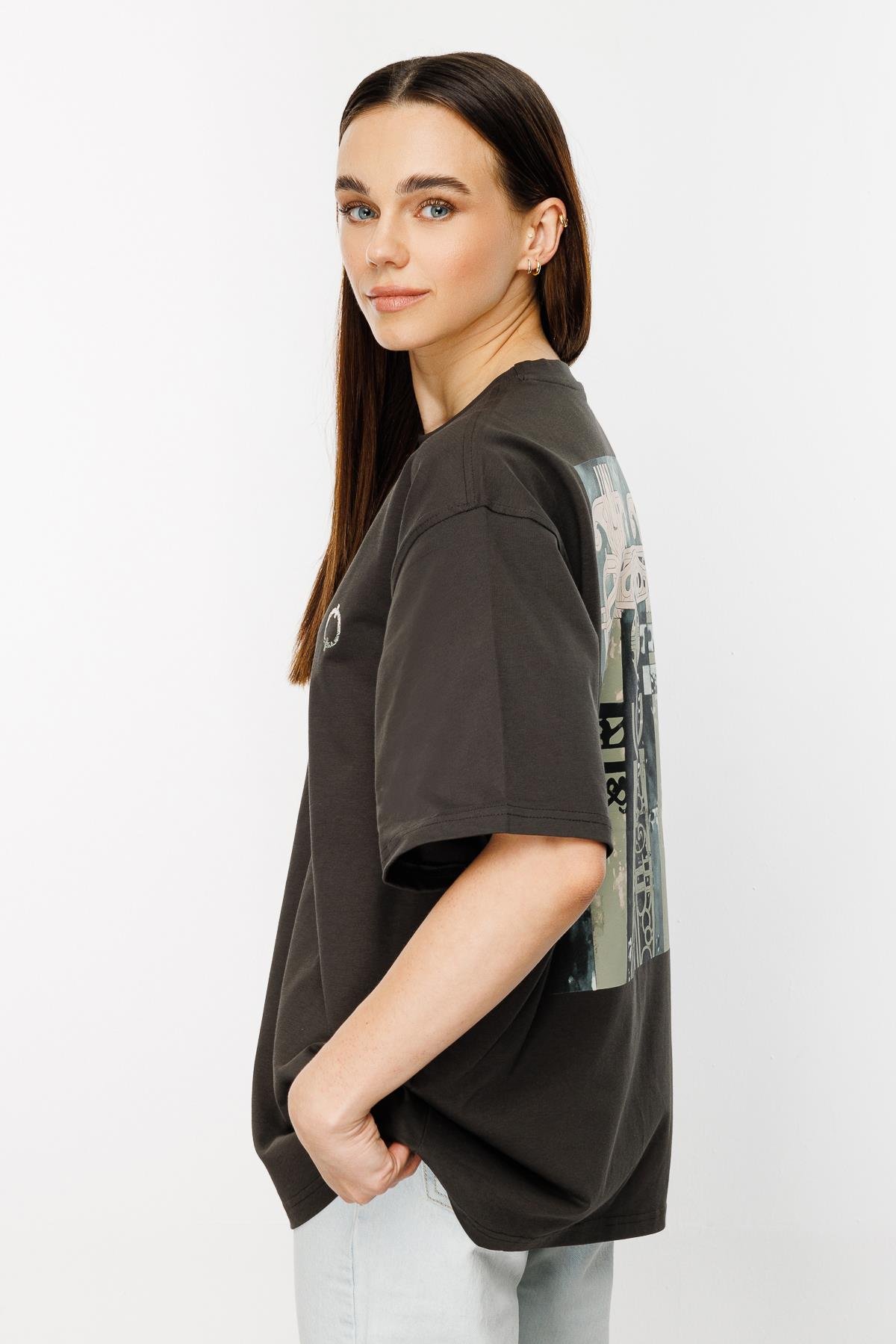 Viking Temple Oversize Tshirt - Füme