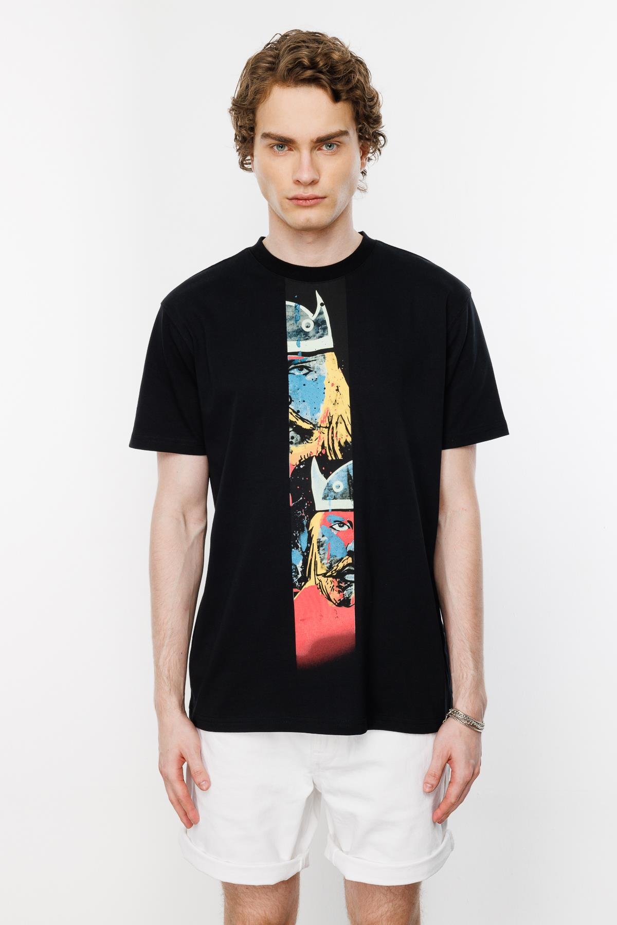 Viking Twins Regular Tshirt - Siyah