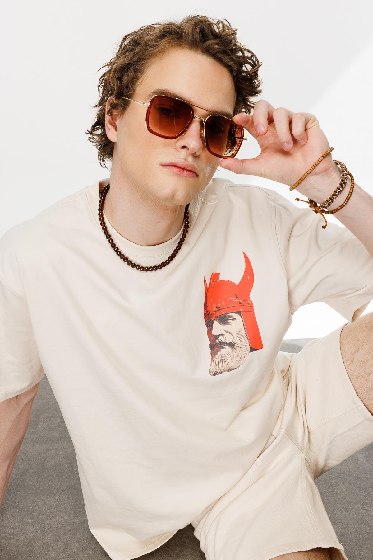 Viking Warrior Oversize Tshirt - Kemik