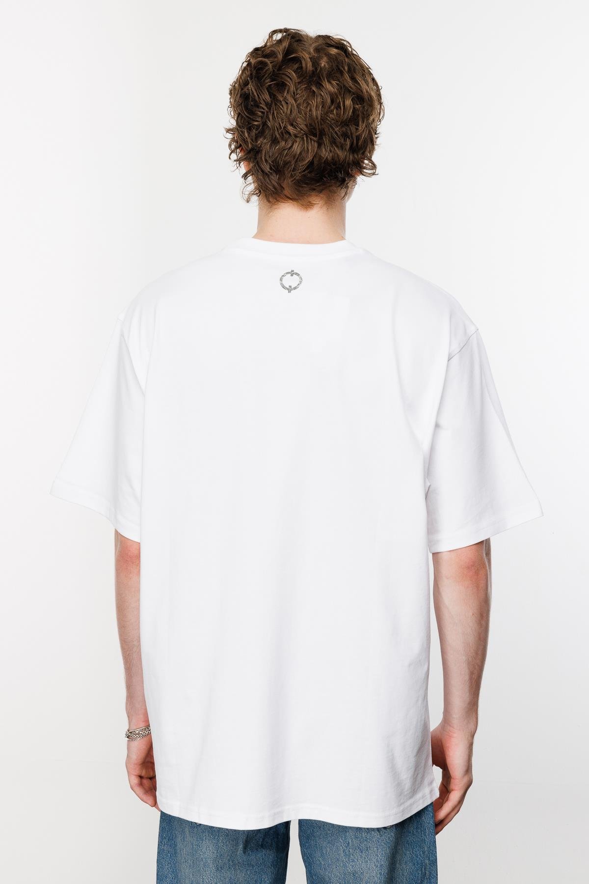 Warrior Horses Oversize Tshirt - Beyaz