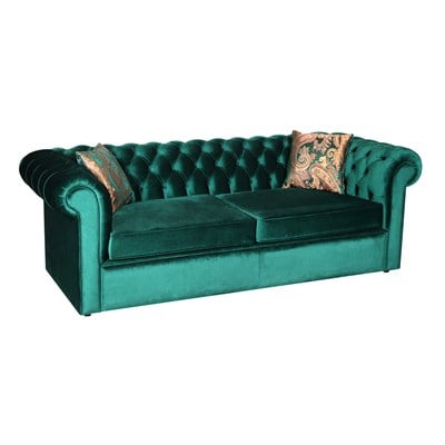 3A ZÜMRÜT YEŞİLİ YATAKLI CHESTERFİELD