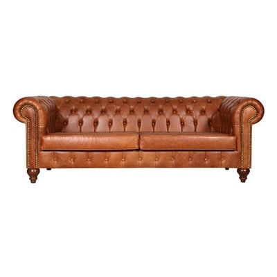 3A HAKİKİ DERİ NAPPA CHESTERFİELD