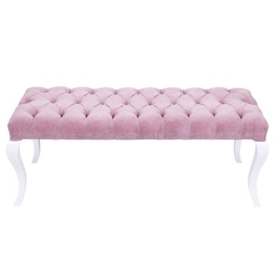 3A Mobilya Pembe Kapitone Taşlı Puf