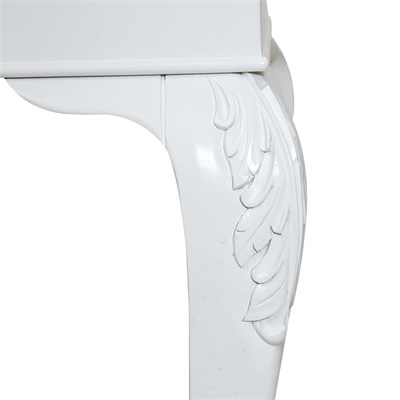 3A Mobilya Lukens Ayak Oymalı Masa Beyaz