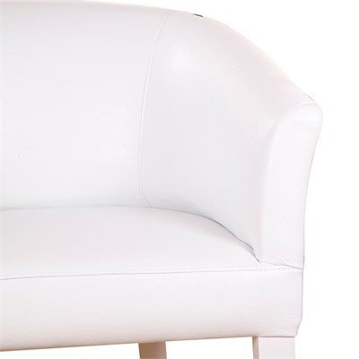 3A Mobilya Beyaz Oval Berjer