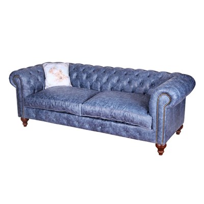 3A Mobilya Gerçek Deri Pisa Chesterfield