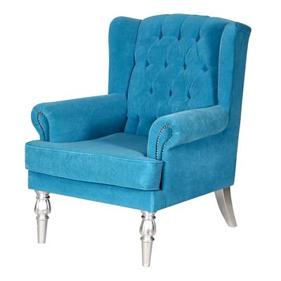 3A Mobilya Silver Blue Berjer