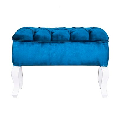 3A Mobilya Blue Kapitone Puf - Mavi