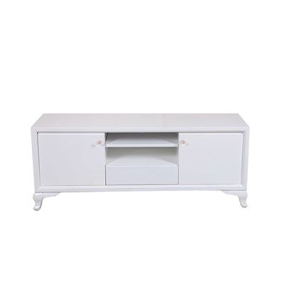 3A Mobilya Beyaz Lake Cilalı Tv Ünitesi - Beyaz
