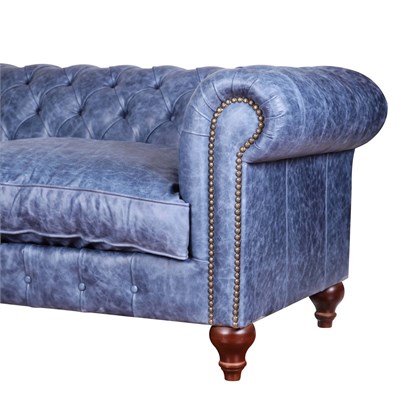 3A Mobilya Gerçek Deri Pisa Chesterfield