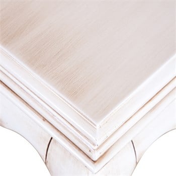 3A Mobilya Eskitme Krem Lake Lükens Masa - Beyaz