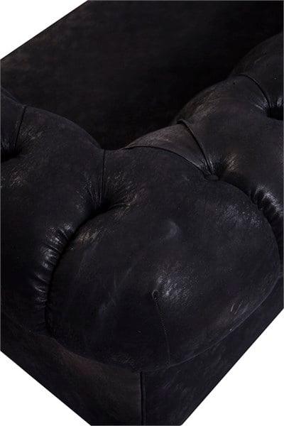 3A Mobilya Black Nubuk Chesterfield