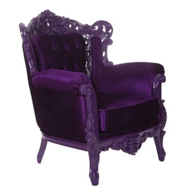 3A Mobilya Tarihi Mor Oymalı Berjer