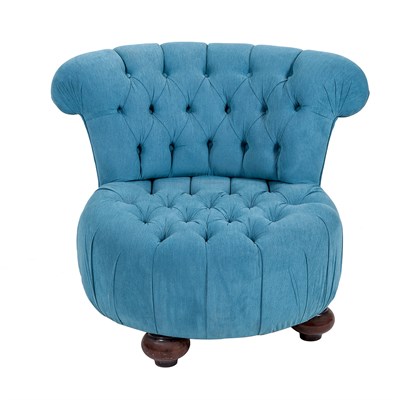 3A Mobilya Blue Kapitone Lena Berjer - Mavi