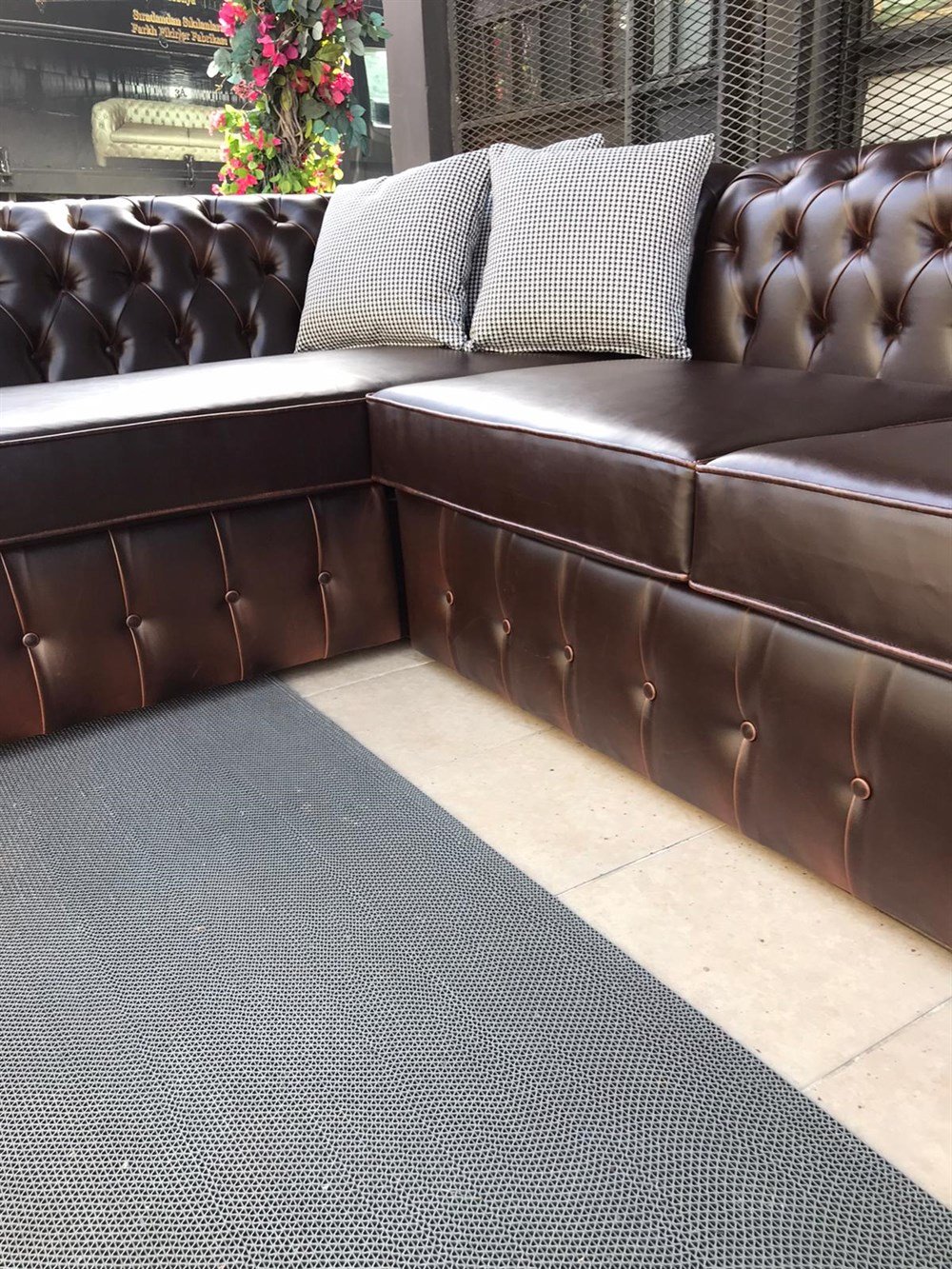 3 MOBİLYA  BİTTER BROWN CHESTER L KANEPE 