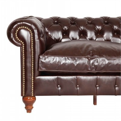 3A Mobilya Kızıl Kahve Chesterfield