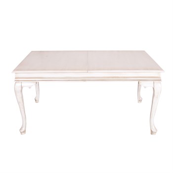3A Mobilya Eskitme Krem Lake Lükens Masa - Beyaz