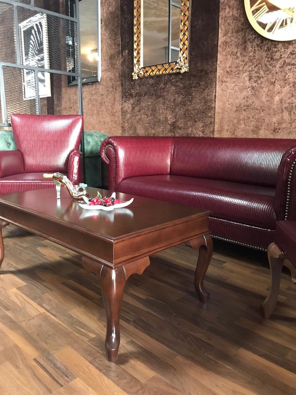 3A CROCODİLE CHESTERFİELD OFİS TAKIMI KOLTUK 2 BERJER 