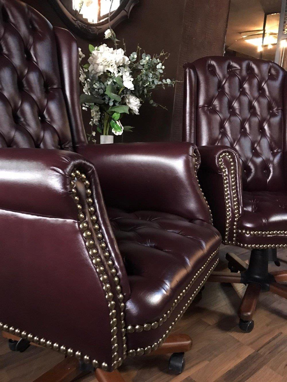 3A ELEGANCE HAKİKİ DERİ MAKAM KOLTUĞU